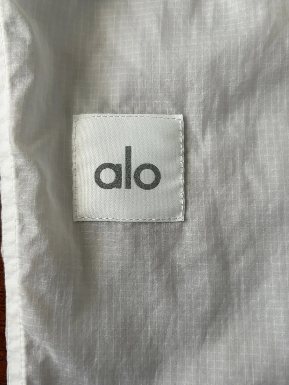Alo Yoga White Cloud Nine Nylon‎ Sheer Wide Leg Drawstring Beach Pants